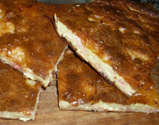 FAINA DE QUESO Y PANCETA