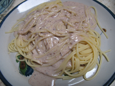 SPAGUETTIS A LA CREMA